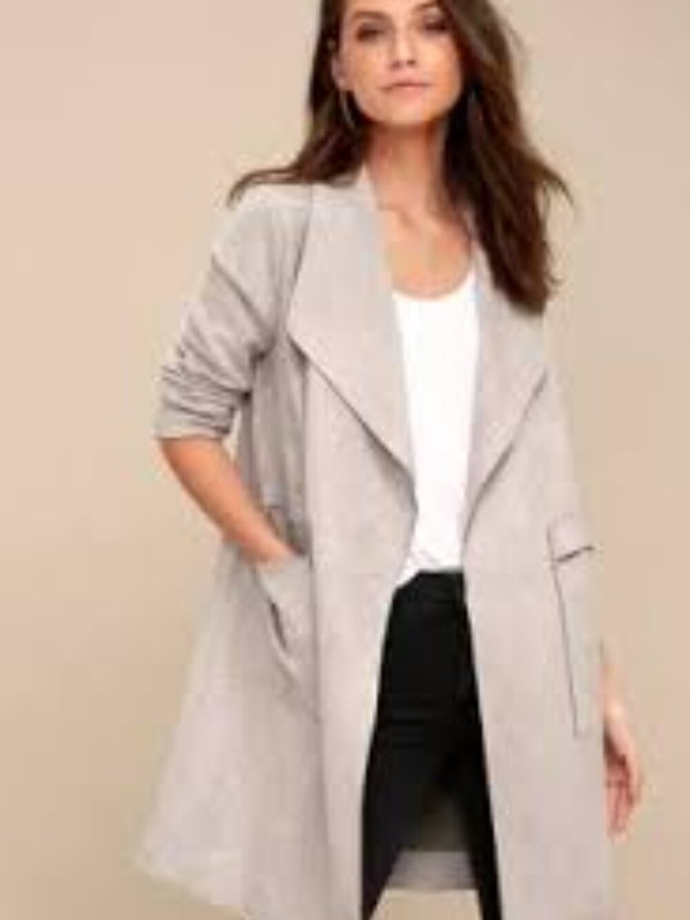 Zara Trafaluc Boucle Open Front Coat Jacket Size M